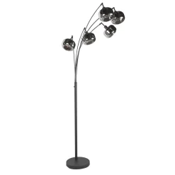 Gabriella 5-lichts Booglamp Smoke Glas