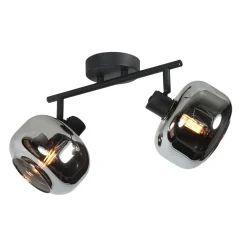 Gabriella 2-lichts Plafondlamp Smoke Glas