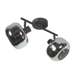 Gabriella 2-lichts Plafondlamp Smoke Glas