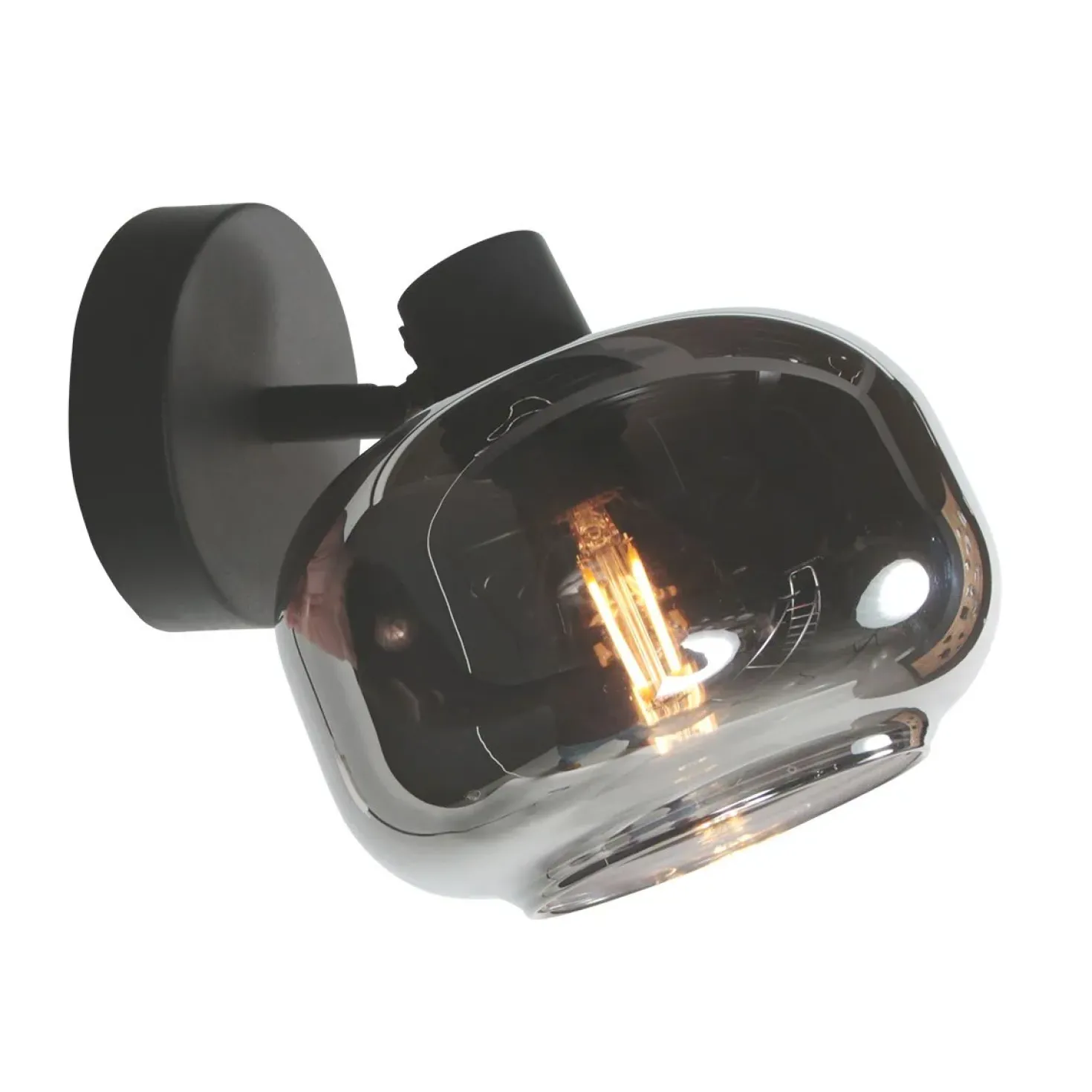 Gabriella 1-lichts Spot Smoke Glas