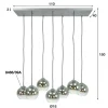Galsa 7-lichts hanglamp industrieel