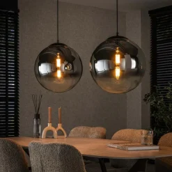 Galsa 2-lichts Hanglamp XL smoke zwart