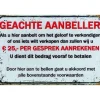 Geachte aanbeller - metalen bord
