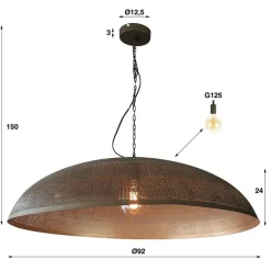 Gemini Hanglamp 90cm Brons antiek
