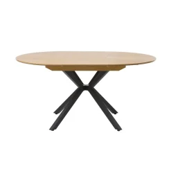 Gerard uitschuifbare ronde eettafel naturel 120-170cm