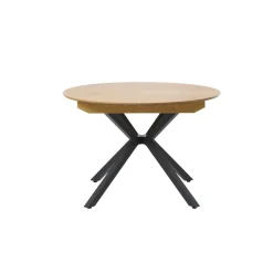 Gerard uitschuifbare ronde eettafel naturel 120-170cm