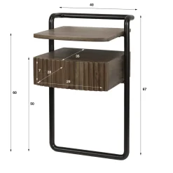 Gia Nachtkastje staand 1 lade Acaciahout40cm