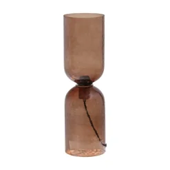 Gigi 1-lichts Tafellamp gehamerd glas bruin 51cm