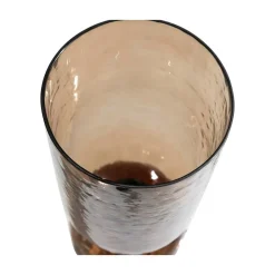 Gigi 1-lichts Tafellamp gehamerd glas bruin 51cm