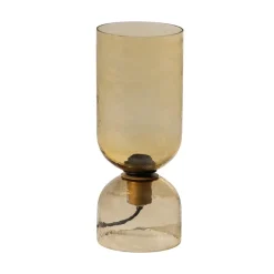 Gigi 1-lichts Tafellamp gehamerd glas naturel 38cm