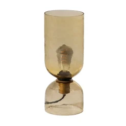 Gigi 1-lichts Tafellamp gehamerd glas naturel 38cm