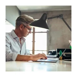 Gijs 1-lichts Bureaulamp Zwart