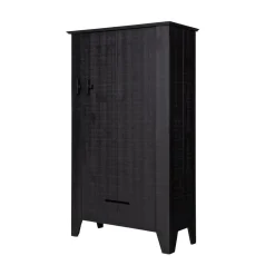 Gijs Wandkast bezaagd grenen zwart 85cm