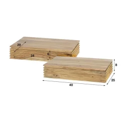 Gina Zwevend Nachtkastje set van 2 acaciahout 40cm
