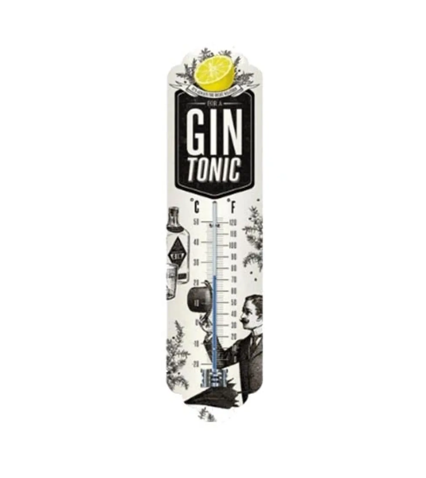 Gin tonic thermometer