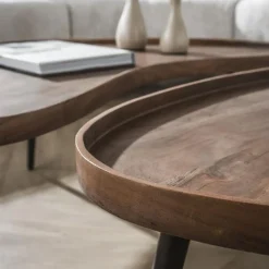 Giorgia Salontafel set van 2 organisch Acaciahout Bruin 103cm