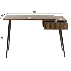 Giorgia Sidetable 1 lade Acaciahout Bruin 120cm