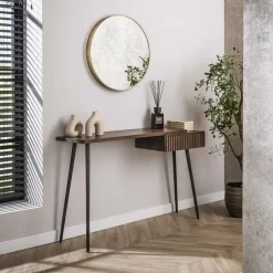 Giorgia Sidetable 1 lade Acaciahout Bruin 120cm