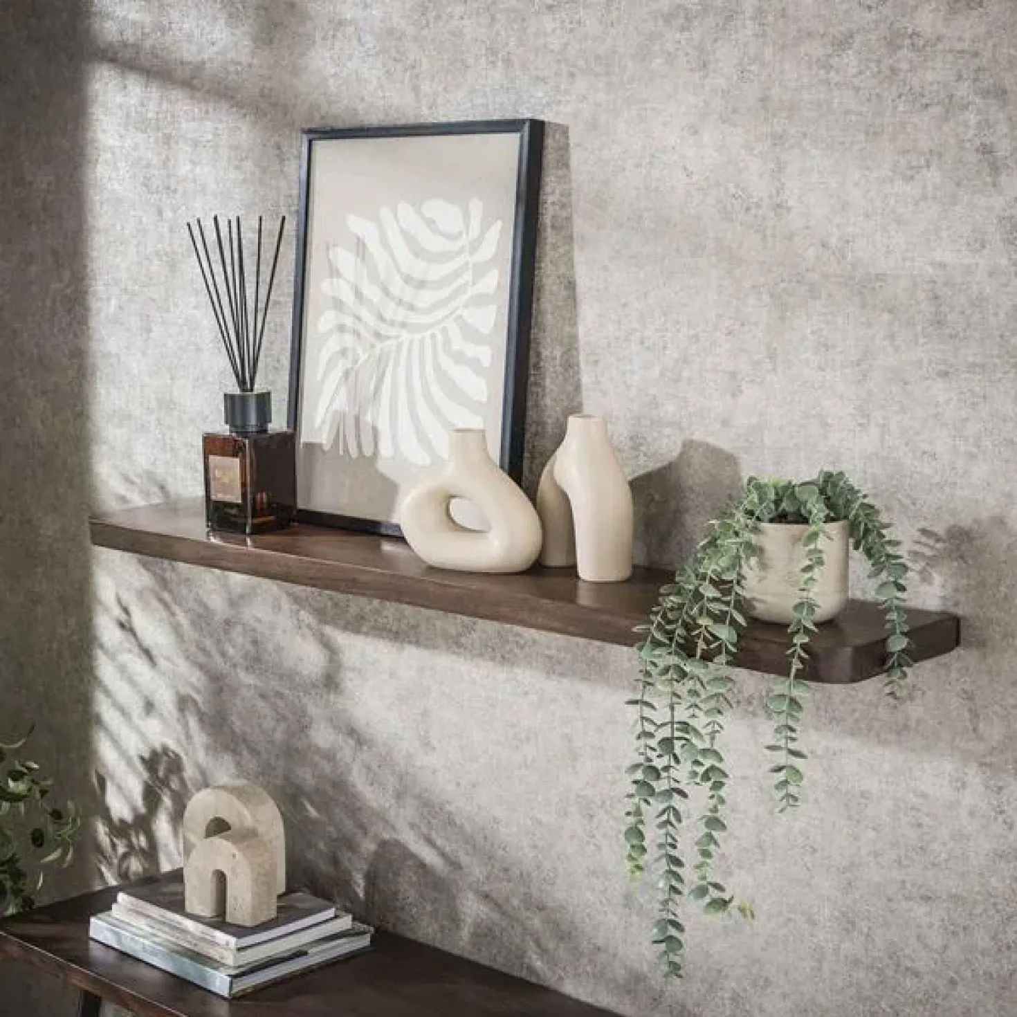 Giorgia Wandplank Acaciahout Bruin 120cm