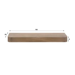 Giorgia Wandplank hoog Acaciahout Bruin 100cm