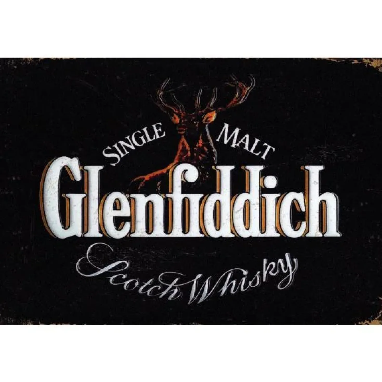 Glenfiddich - metalen bord