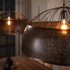 Glenn 2-lichts Hanglamp Antiek koper