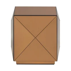 Glintz Bijzettafel Spiegelglas Bruin 40cm