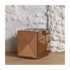 Glintz Bijzettafel Spiegelglas Bruin 40cm