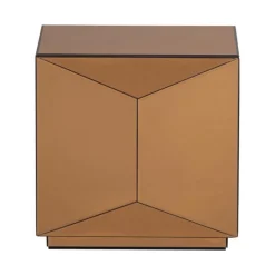 Glintz Bijzettafel Spiegelglas Bruin 40cm