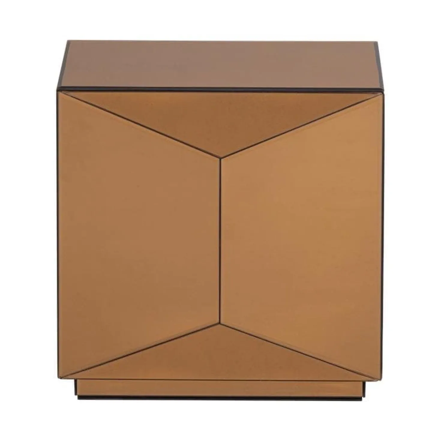 Glintz Bijzettafel Spiegelglas Bruin 40cm