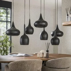Goldberg 7-lichts Hanglamp Zwart