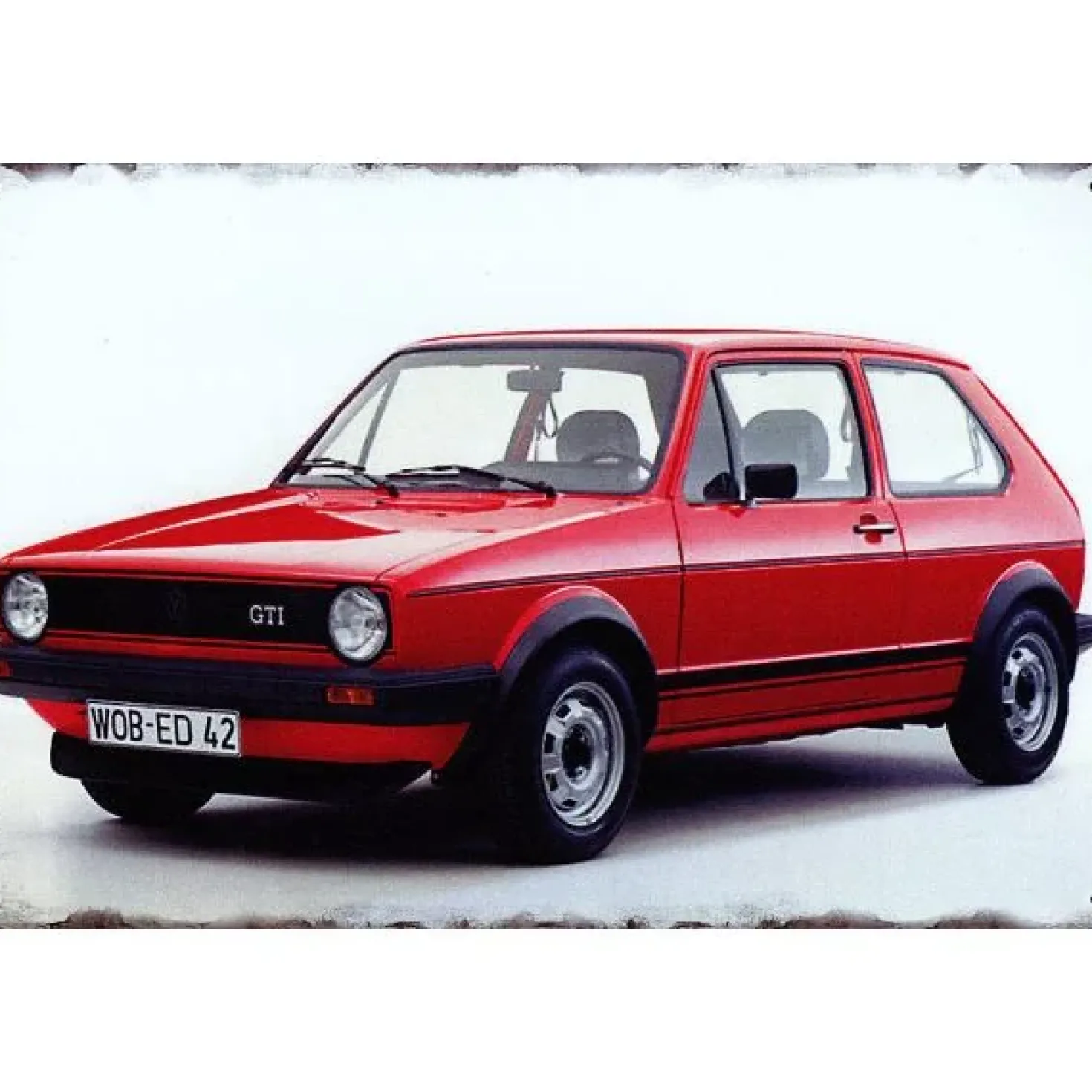 Golf GTI - metalen bord