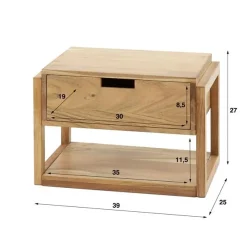 Grace houten nachtkastje zwevend 39cm