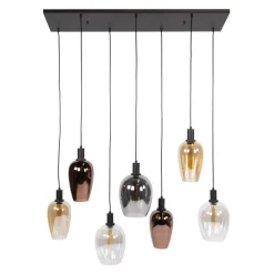 Grazia 7-lichts Hanglamp Meerkleurig glas