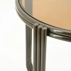 Groovy Bijzettafel rond Bruin 42cm
