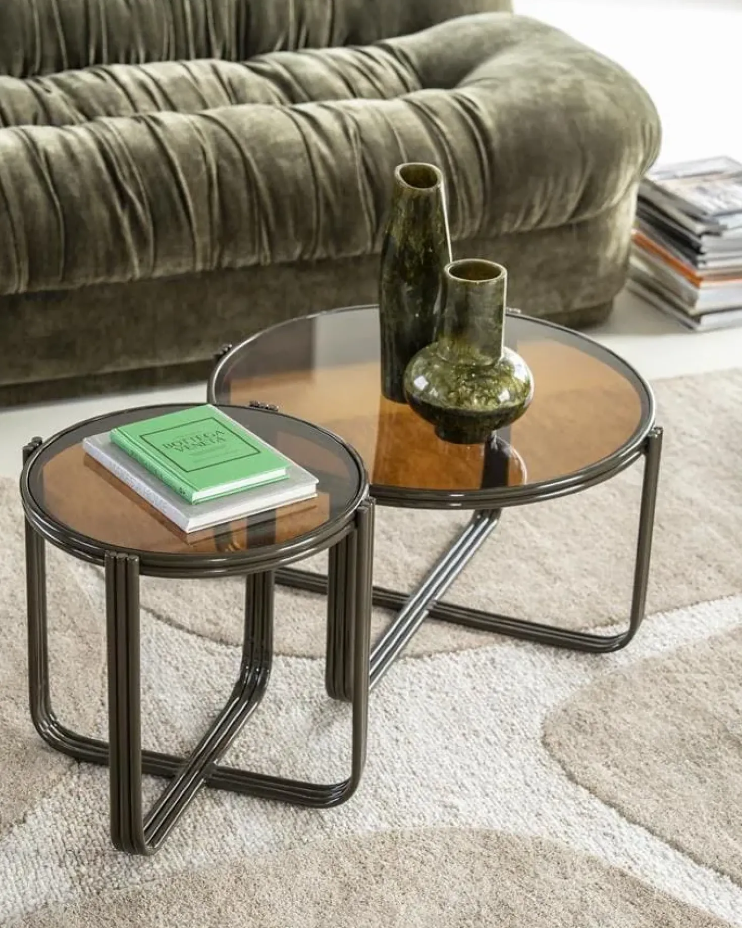 Groovy Salontafel rond Bruin 63cm