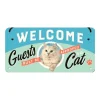 Guests must be approved - metalen bord