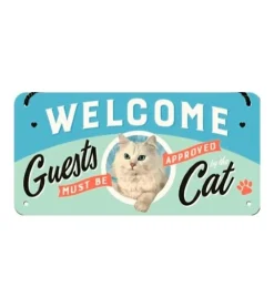 Guests must be approved - metalen bord
