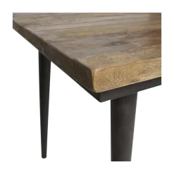 Guild Tafel naturel met zwart onderstel 220cm