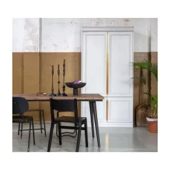Guild Tafel naturel met zwart onderstel 220cm