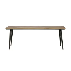 Guild Tafel naturel met zwart onderstel 220cm