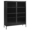 Gulltop vitrinekast zwart metaal 140cm