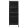 Gulltop vitrinekast zwart metaal 160cm
