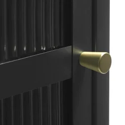 Gulltop vitrinekast zwart metaal 160cm