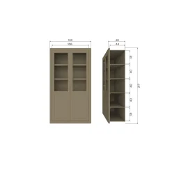 Gunnar Buffetkast grenen mud 120 cm