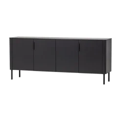 Gunnar Dressoir grenen matzwart 200 cm