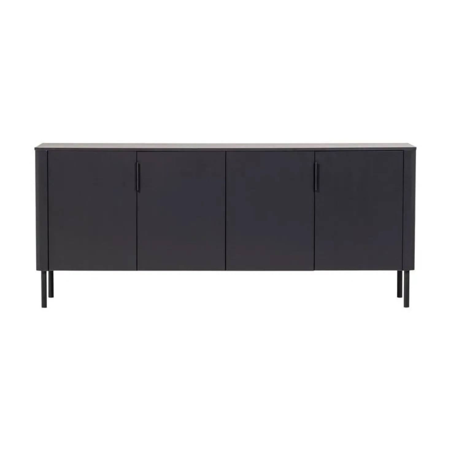 Gunnar Dressoir grenen matzwart 200 cm