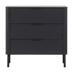 Gunnar Ladekast grenen matzwart 94 cm
