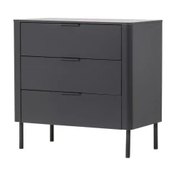 Gunnar Ladekast grenen matzwart 94 cm
