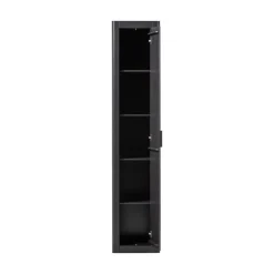 Gunnar Smalle hoge kast grenen matzwart 45 cm
